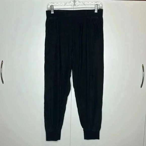 ATM Womens Black Silk Jogger Pants Relaxed Fit 100% Silk Size Small - Picture 5 of 10